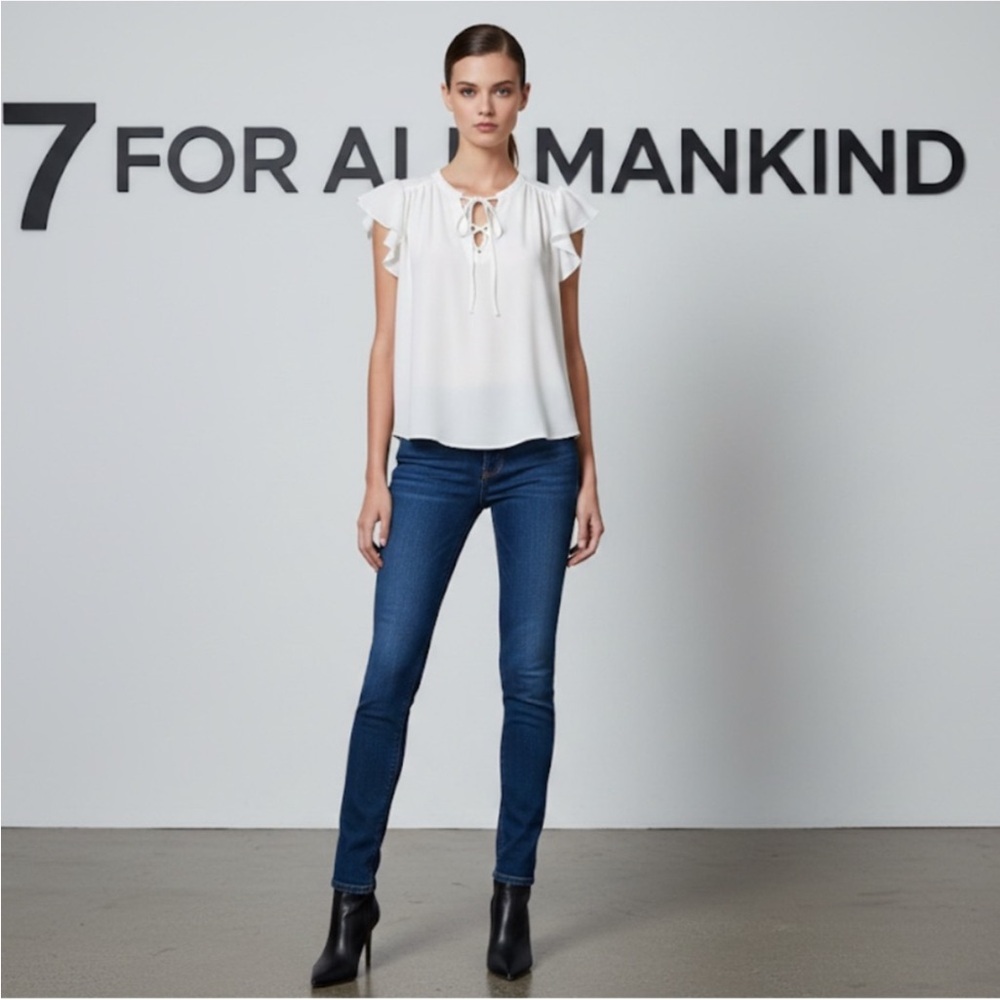 Authentic 7 For All Mankind designer blouse top Sz S